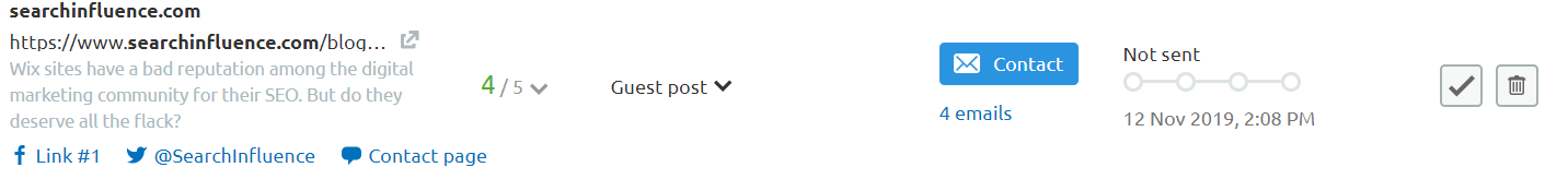 Link Building Prospect in Progress