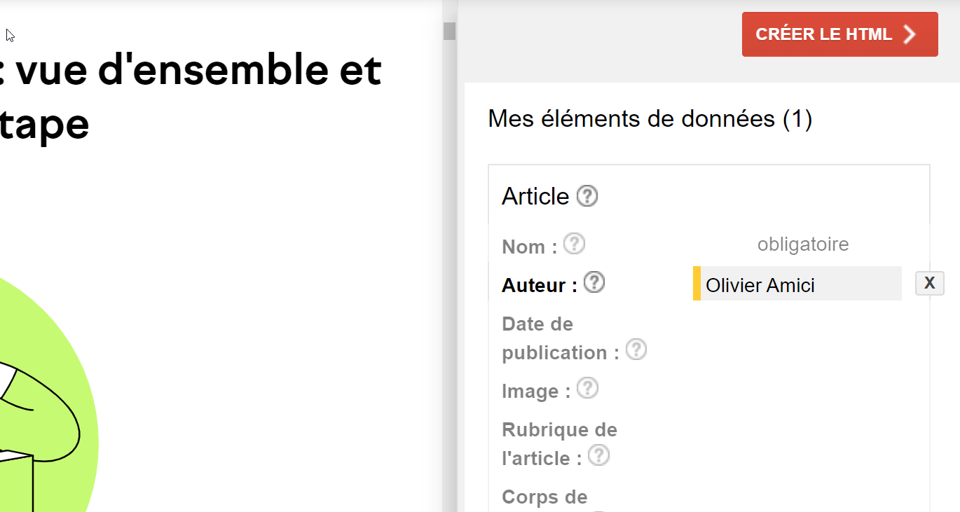 Balisage de l'auteur d'un article